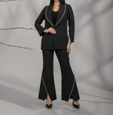 کت زنانه ژاکارد آستر دار مغزی دوزی شده کلاسیک