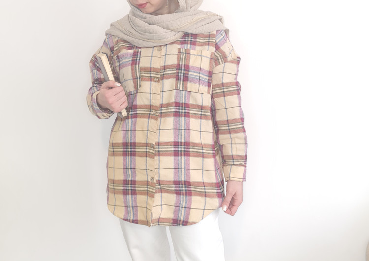 مانتو چارخونه سایز بزرگ