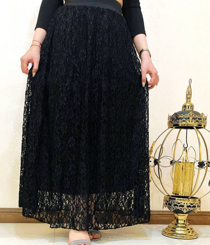 دامن دانتل آستر دار