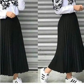 دامن مشکی بلند مازراتی مدل پلیسه