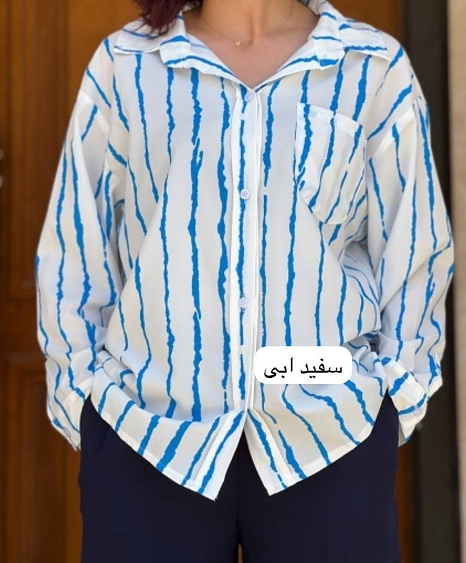 شومیز پری زبرا آبی