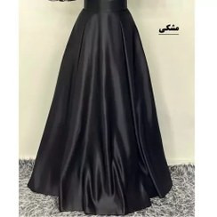 دامن ساتن بلند مشکی