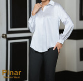 شومیز ساتن کرم