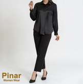 شومیز ساتن زنانه طرحدار