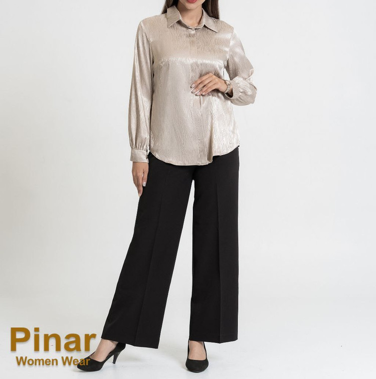 شومیز ساتن طرح موج