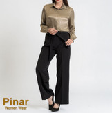 شومیز ساتن سدری موجدار