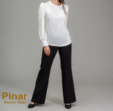 شومیز یقه چین دار