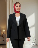 کت جلو باز مشکی اسپرت