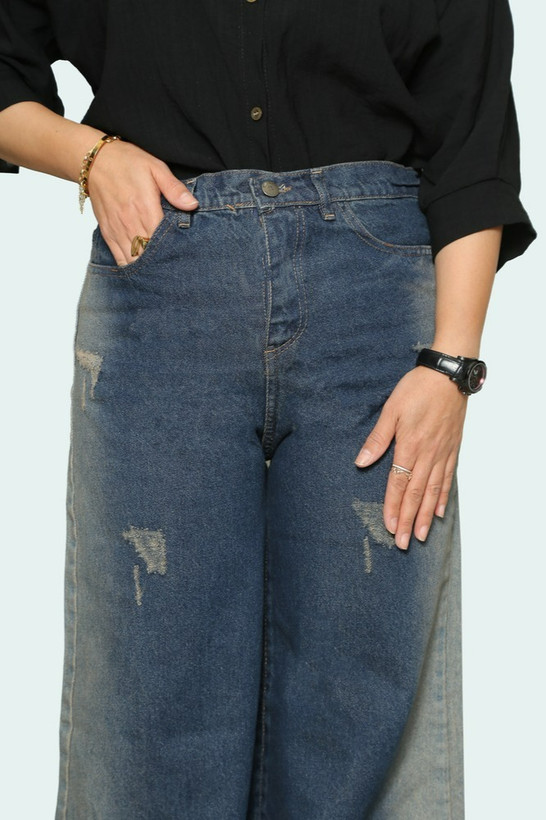 شلوار جین فول بگ بغل سایه