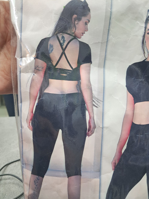 ست تاپ شلوارک کشی ورزشی زنانه