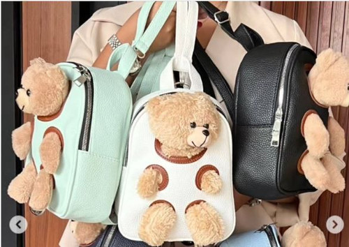 کوله مهدکودکی جلو عروسک خرسی - کد : 18816