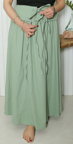 دامن کتان جلو چاکدار