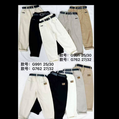 شلوار کتان نیم بگ بچگانه