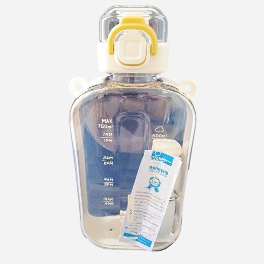 قمقمه کتابی شفاف ST-YIBEN قفل دار بنددار 750 میل