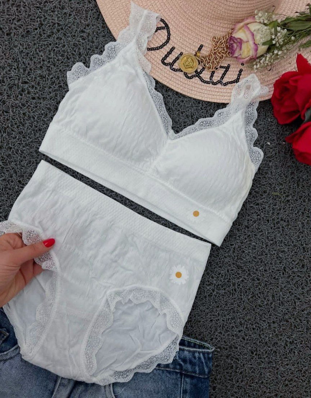 خرید و قیمت ست نیمتنه و شورت بابونه زنانه فانتزی