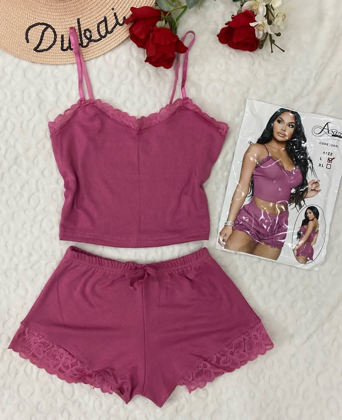 قیمت و خرید ست تاپ و شلوارک زنانه مدل کبریتی 003