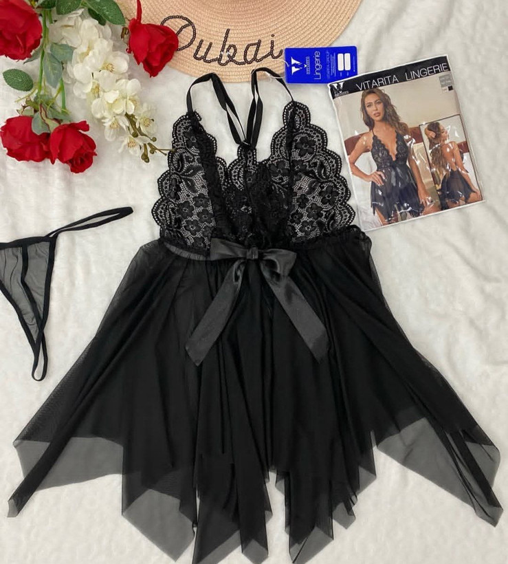 خرید و قیمت لباس خواب توری دامن کلوش فری سایز