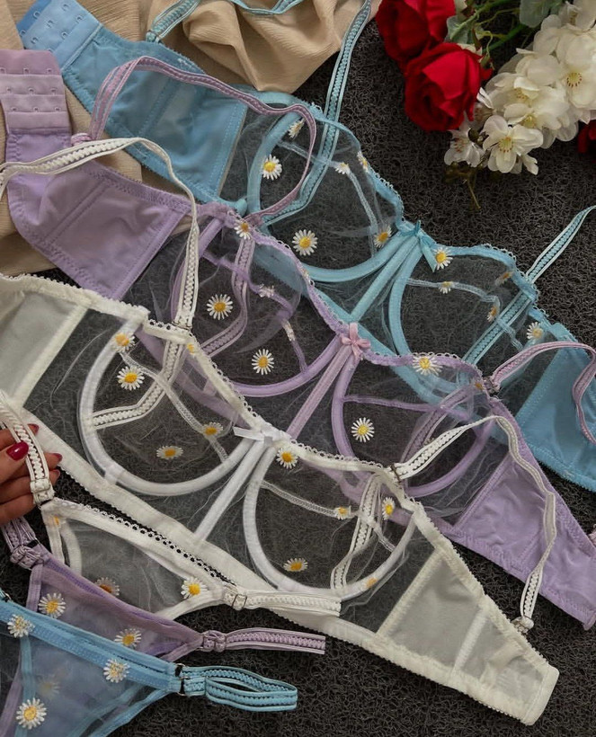 خرید و قیمت ست سوتین و شورت زنانه گل بابونه | ترب