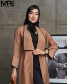 خرید و قیمت مانتو مزونی یقه مرواریدی