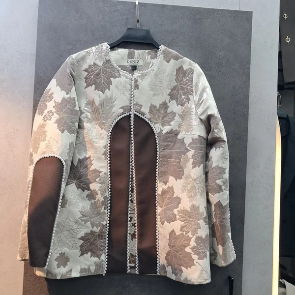 کت و شلوار مزونی ژاکارد سیتو کد83293