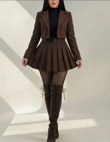 دامن پلیسه قد بالای زانو