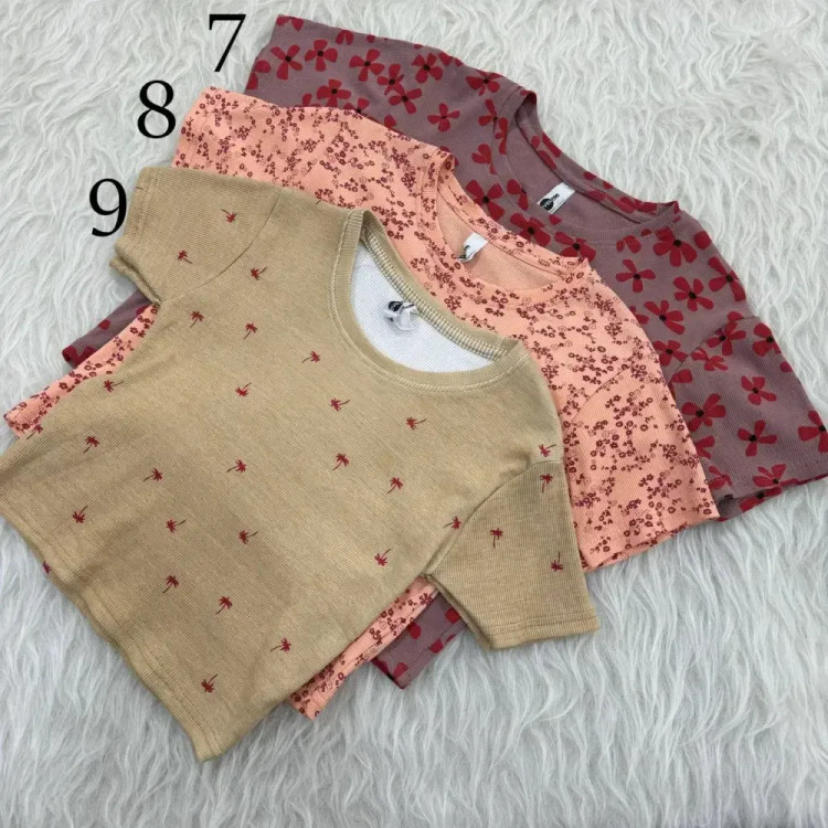 کراپ طرحدار H&M کد 1072 سایز S, M, L, XL, XXL قد 40 سانت بدون آبرفت و چروک